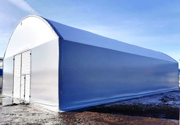 Тентовый склад B12x20 Ленинградская область, серия «Вертикаль»