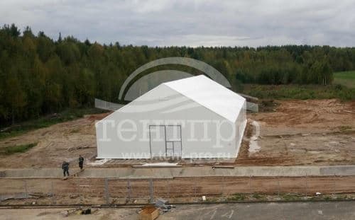 В Нижегородской области закончен монтаж каркасно-тентового ангара С18х36